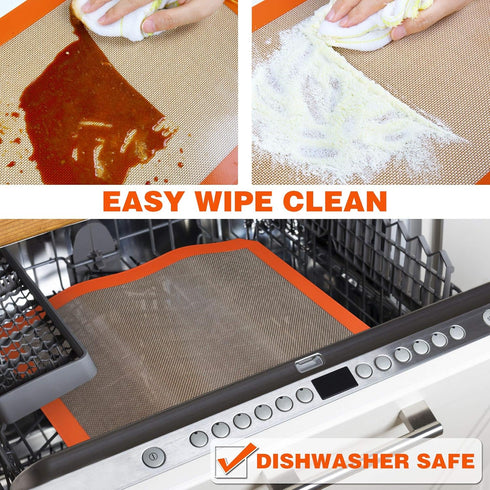 Silicone Baking Mat - Best German Silicone, Non Slip Reusable Baking Sheet for Oven and Counter