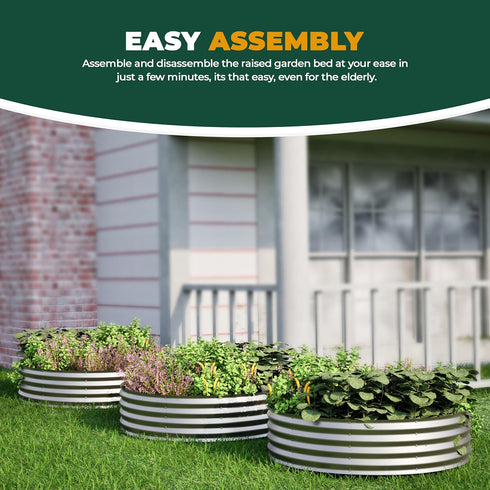 2x2x1 Pack 2, Utopia Home Galvanized Raised Garden Bed Kit Ft, Planter Box Round Raised Garden Beds Outdoor, Easy