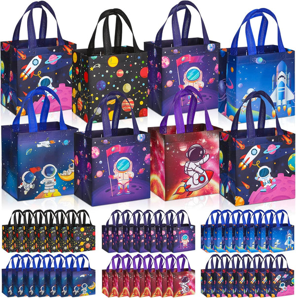 Kigeli 60 Pcs 6 Style Space Goodie Bags, Space Party Favors Large
