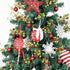 Meching 24 Pack 7.5 Inch Christmas Glitter Green Red Berry Stems, Artificial Christmas Berries Picks for DIY Crafts
