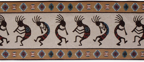 DII Southwest Hacienda Stripe Table Runner, 13x72, Part of the Tabletop Collection, Kokopelli Tapestry