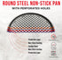 Non-Stick Pizza Pan with Holes, 13-Inch Perforated Carbon Steel Pizza Crisper, 1 Round Pizza Tray