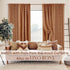 84 Inch Set 2 Terracotta Boho Blackout Curtains Long for Bedroom Living Room, Rust Burnt Orange Floral Decorative