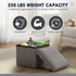 12 12 12, Ornavo Home Small Storage Ottoman Foldable Collapsible Cube Square Linen Ottoman Foot Rest Stool Seat