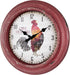 La Crosse Technology 12 Inch Distressed Red Rooster Quartz Wall Clock - Model 404-3630