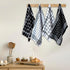 Sets 28"x18" Pack 4 Encasa XO Kitchen Towels and Dishcloths | Cotton Hand Towel | Multipurpose, Highly Absorbent