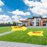 Yellow Arrow Yard Signs, 16 x 5 Inches, Double Sided Outdoor Estate Sale Signs, Plastic, 3 Pack with Stakes