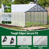 16 10x20FT Grommets, ANGAR Mil Heavy Duty Clear Greenhouse Tarp, Waterproof Clear Tarps with UV Resistant Greenhouse