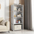 RIIPOO 4 Cube Storage Organizer Shelves for Bedroom Closet, Space-Saving 5-Layer Compact Bookshelf Unit Ideal for Small