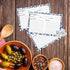 Recipe Cards 4" X 6" Double-Sided Premium Thick Card Stock - Great Gift for Amateurs or Experienced Chefs (Pack of 50)