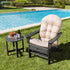 49" 23" 5" 1) Giantex Patio Adirondack Chair Cushion - x High Back Rocking Chair Cushion w/Fixing Straps, Durable