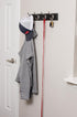 BIRDROCK HOME Oval Hook Coat and Hat Rack, 4 Hooks, Wall Mount, Black Finish
