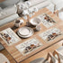 Set 4, 12x18 Inch Christian Coffee Placemats of Bless The Food Before Us Place Mats, Religious Table Mats for Kitchen