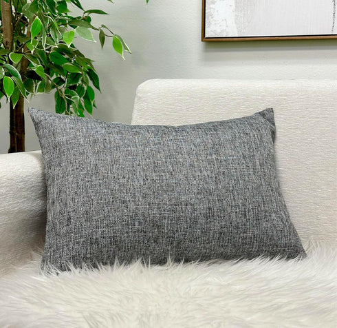 12x18 Inch 1 Aiking Home Imitation Burlap Lumbar Pillow Cover Vintage Faux Linen Rustic Natural Look, Piece Elegance