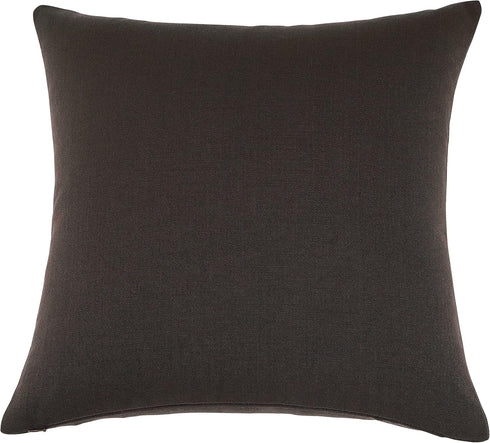 Mixhug Decorative Linen Throw Pillow Covers, Farmhouse Cushion Covers for Couch and Bed, Coffee Brown, Set of 2