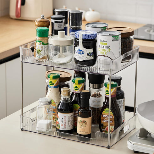 3 Counter A4 Countertop Goderewild Tier Bathroom Organizer, Multi-Purpose Cosmetics Skincare Shelf, Fits Size Makeup