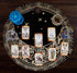 Indian Consigners Altar Cloth, Sun Moon Star Witchcraft Alter Tarot Spread Top Cloth, 24 by 24 Sacred