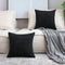 Home Brilliant Striped Corduroy Pillow Covers, Set of 2 Supersoft Velvet Square Decorative Pillow Cases 18 x 18 inch,