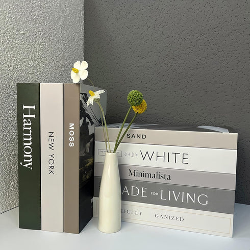 Ediactcyl 8 Pack (M68) Decorative Books, Decoration Faux Books for Hardcover Home Decor | Fake Book Stacks Display