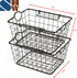 Simple Houseware 2 Pack Stackable Single Wire Basket (11.5 x 15 x 7.5 in) for Organizing Storage Solutions