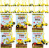 Haooryx Valentine's Day Gift Cards with Construction Vehicles Keychains - 30 Pack