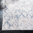 SAFAVIEH Amelia Collection Area Rug - 3' Square, Light Grey & Blue, Modern Trellis Design, Easy Care