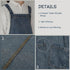 2 Surblue Cotton Denim Apron With Pockets, Cross Back Aprons for Women Men, Bib Jean Kitchen Apron for Arts Cafe Work