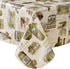 Newbridge 60 102 Inch Countryside x Rectangle Vinyl Tablecloth with Flannel Backing, Lucca Olive Oil Print, Indoor
