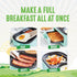 GreenLife 3-in-1 Breakfast Station, PFAS-Free Dual Griddles for Eggs, Meat, Pancakes & 2-Slice Toast Drawer