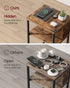 3-Tier 11.8 13.4 22.8 Inches, VASAGLE Side Table with Charging Station, End Table with USB Ports and Outlets