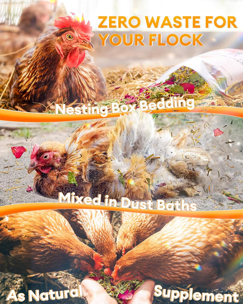 21.1oz, 10 BUCATSTATE Chicken Nesting Herbs Nesting Herbs for Chicken Coop with Dried Floral Poultry Herbs, Nest Box