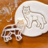 Set of 2 Wolf Cookie Cutters, Designs: Face and Body, 2 Pieces - Bakerlogy