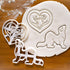 Set of 2 Ferret Cookie Cutters - Designs: Body & Love, 2 Pieces by Bakerlogy
