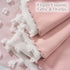 84 Inches 1 Pink Blackout Curtain for Girls Bedroom Long Panel, Double Layered Curtain with Pom Pom White Sheer