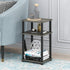 3-Tier Furinno JUST Side Table, End Table, Open Shelves Night Stand, Bedside Table, Toolless Assembly, for Living Room