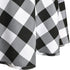 Hiasan Checkered Round Tablecloth 50 Inch - Black and White Waterproof Stain Resistant Washable Fabric for Dining Room