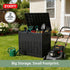 33 ZYJOYY Gallon Resin Deck Box Waterproof Outdoor Storage Box and Patio Furniture Side Table for Pool Accessories