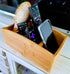 Natural Bamboo Organizer, Kitchen Counter Utensil Storage, Home Office Desk Caddy, Living Room Remote Holder