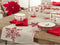 Saro Lifestyle Embroidered Snowflakes Table Runner, 16"x54", Red