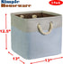 Simple Houseware Extra Large Fabric Cube Storage Bin, 3 Pack, Blue for Organizing