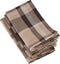 100% Cotton Plaid Design Table Napkins - Set of 4