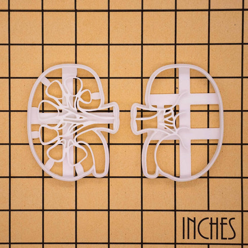 Set of 2 Kidney Cookie Cutters (Designs: External and Internal Kidney), 2 Pieces - Bakerlogy
