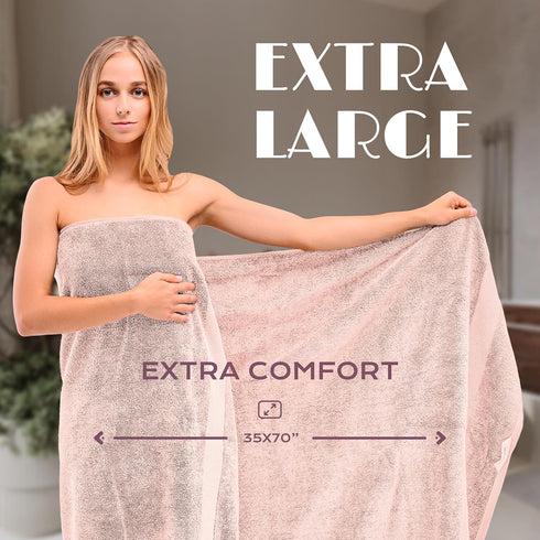 650 35x70 2 Pack White Classic Luxury Soft Bath Sheet Towels - GSM Cotton Luxury Towels Extra Large | Highly Absorbent