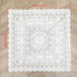 SynHHergyx 35 35 Inch Small Square Tablecloth Lvory Lace Tablecloth Side Table Cover Crochet Tablecloth for Round