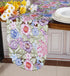 Flowery Table Runner 13"×54", Cutwork Embroidered Floral Dresser Scarf for Home Kitchen Dining