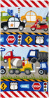 dream FACTORY Trains and Trucks Kids Bath Towel - 20" x 30"