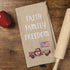 Primitives by Kathy Patriotic Embroidered Dish Towel - 20"x 26", Faith Family Freedom
