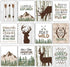 6 Hadley Designs Woodland Nursery Wall Decor - Reversible Unframed Baby Boy Nursery Decor, Hunting Decors for Boys