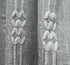 GOHD Country Road Tiers Kitchen Curtains, Boho Jacquard Stripe Tassel Bathroom Window Curtain, 3 Sizes, 100% Polyester