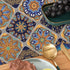Winotic 90 Inches 13 90) Boho Bohemian Table Runner Long, Vintage Seasonal Blue Table Runners for Party Kitchen Dining